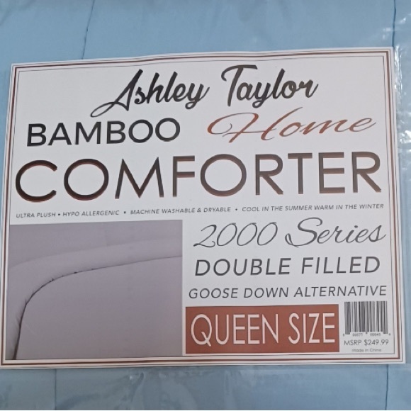 🆕NWT Ashley Taylor Bamboo Home Comforter - Picture 3 of 3